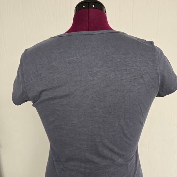 Women's Banana Republic Slate Blue Cut-Out Collar Shirt Dress | Size Medium - Picture 6 of 9